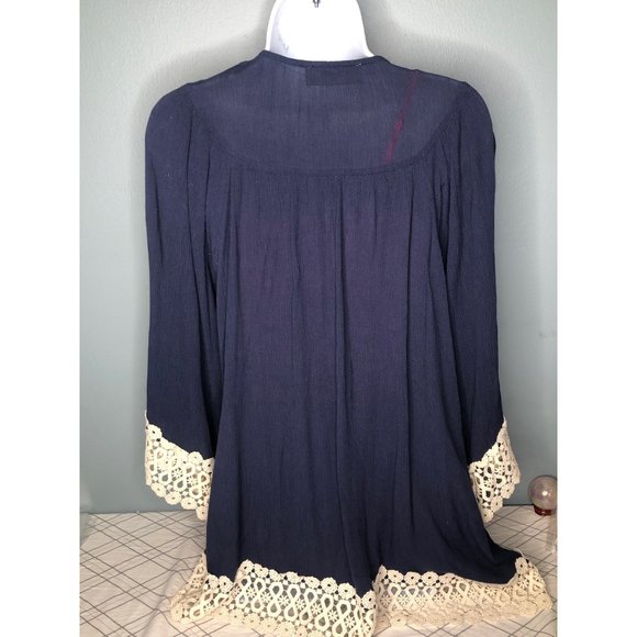 Wet seal blue lace detail cardigan - Picture 6 of 6